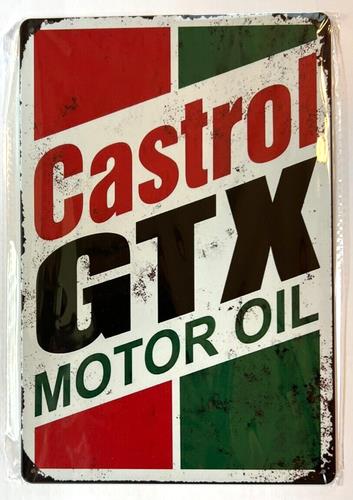 Castrol Oil Gtx - Tanda Logam Antik Castrol GTX Motor