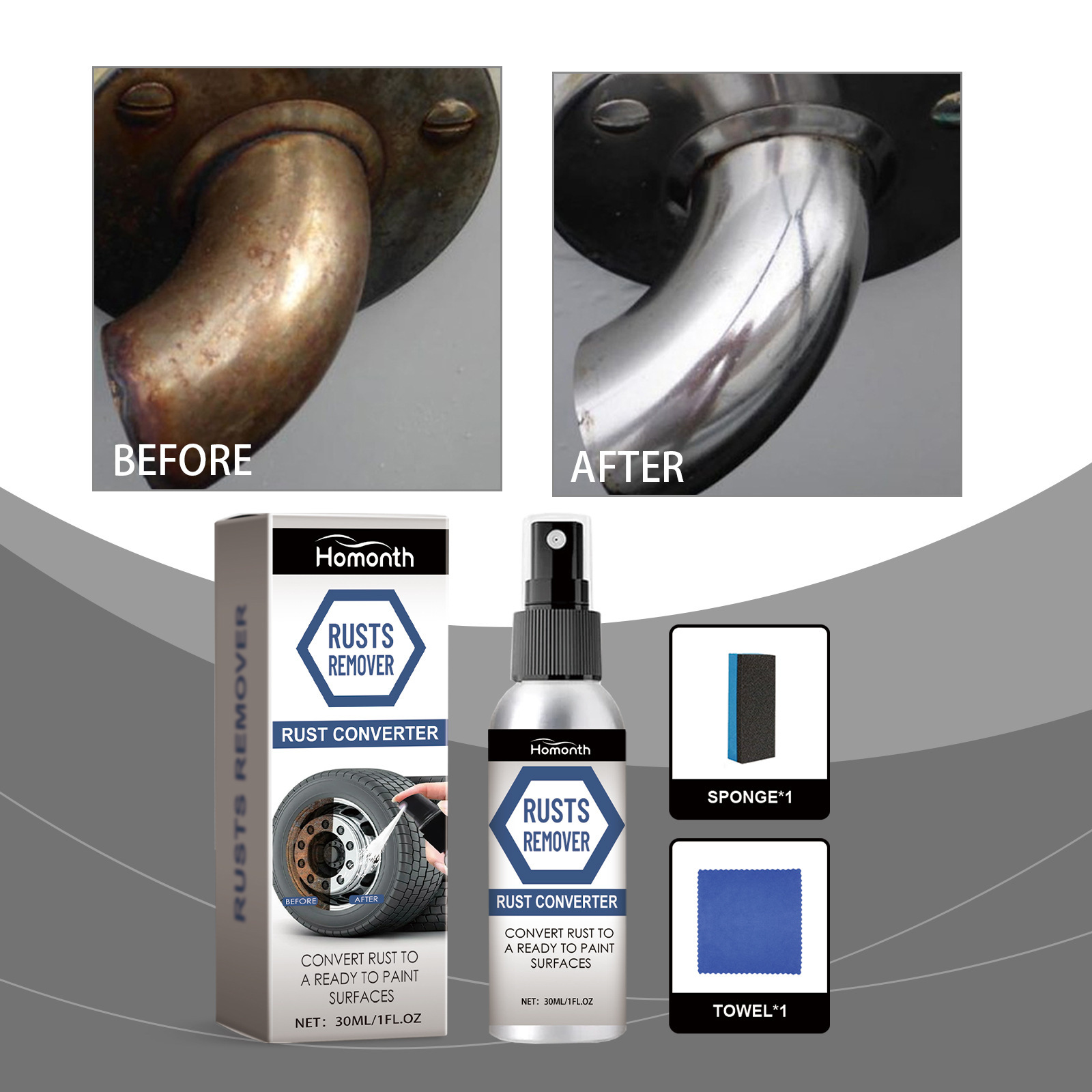 Wheel Cleaner Alloy - Semprotan Penghilang Karat Bubuk Besi Roda