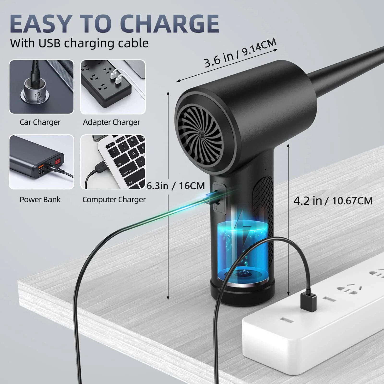 Kemoceng udara kompresi elektr - Dryer Car Blower ulasan dan harga