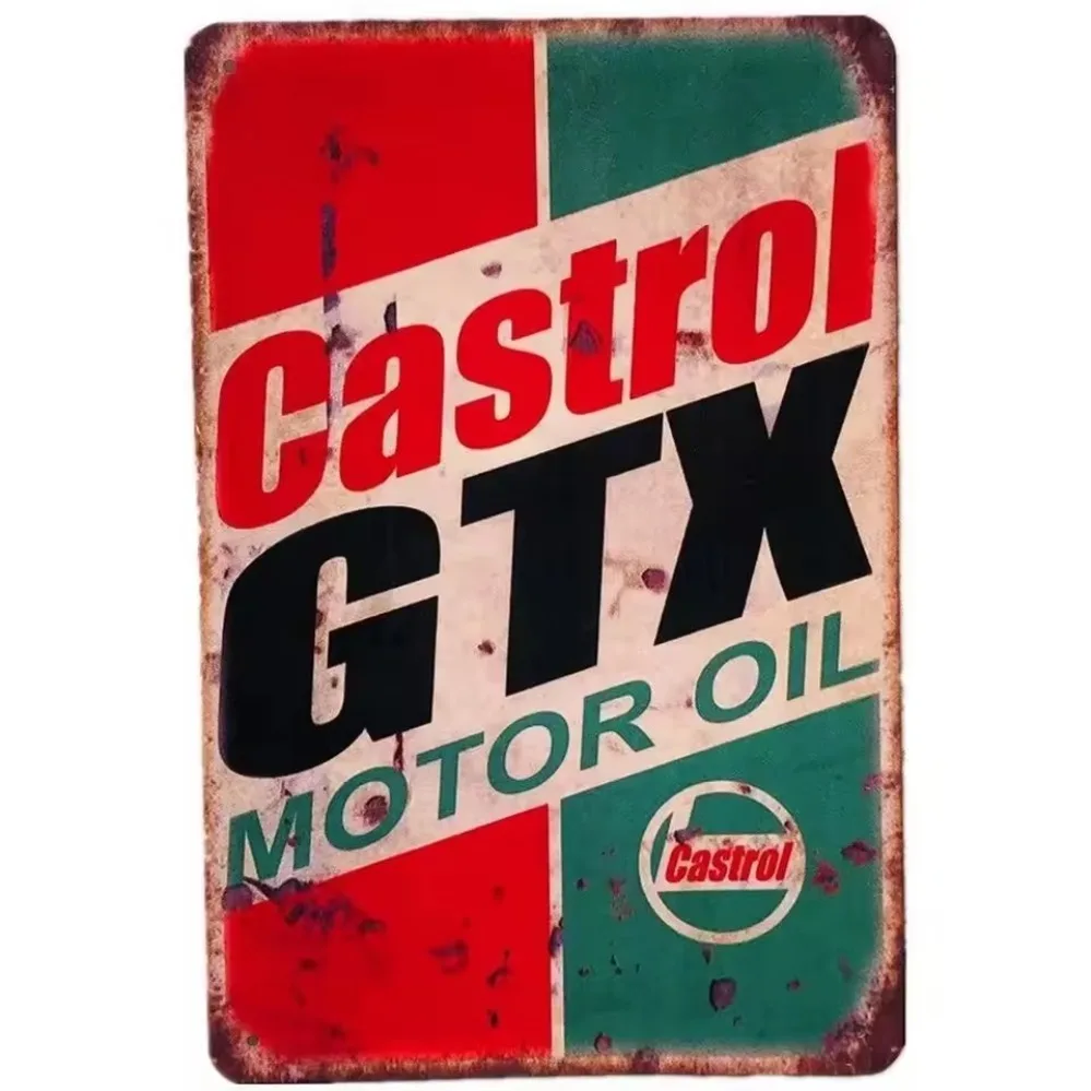 Papan Logam Vintage Castrol GT - Castrol Oil Gtx ulasan dan harga
