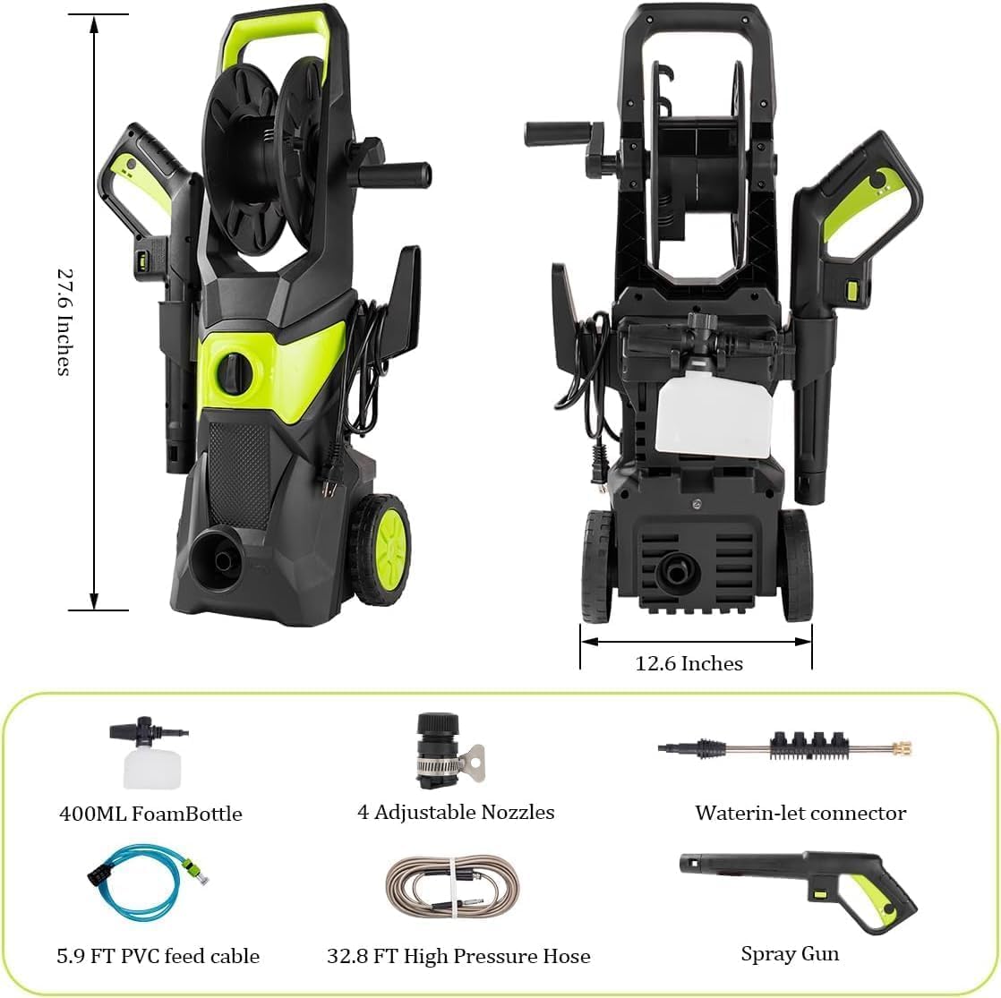 Mesin Cuci Tekanan Listrik 400 - Pressure Washer Foam Gun ulasan dan harga