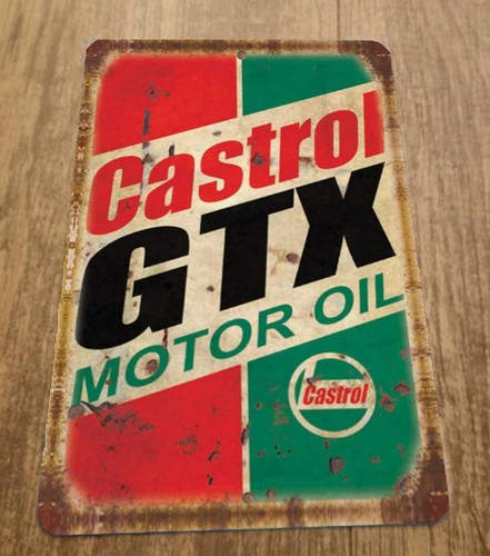 Papan Logam Dinding Iklan Oli  - Castrol Oil Gtx ulasan dan harga